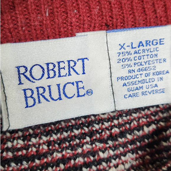 Vintage Lion Crest 90s 80s Robert Bruce Crewneck Sweater Grandpa VTG GPA - Picture 4 of 5